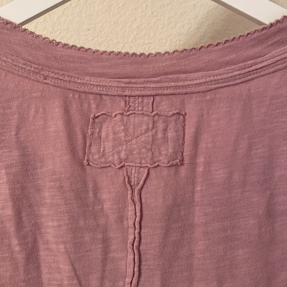 BNWT Free People We The Free Our Song Henley Cuff Candied Lilac L - Picture 8 of 10